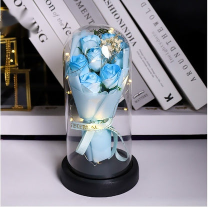 Preserved Fresh Flower Rose Bouquet Plastic Cover Valentine's Day Decoration