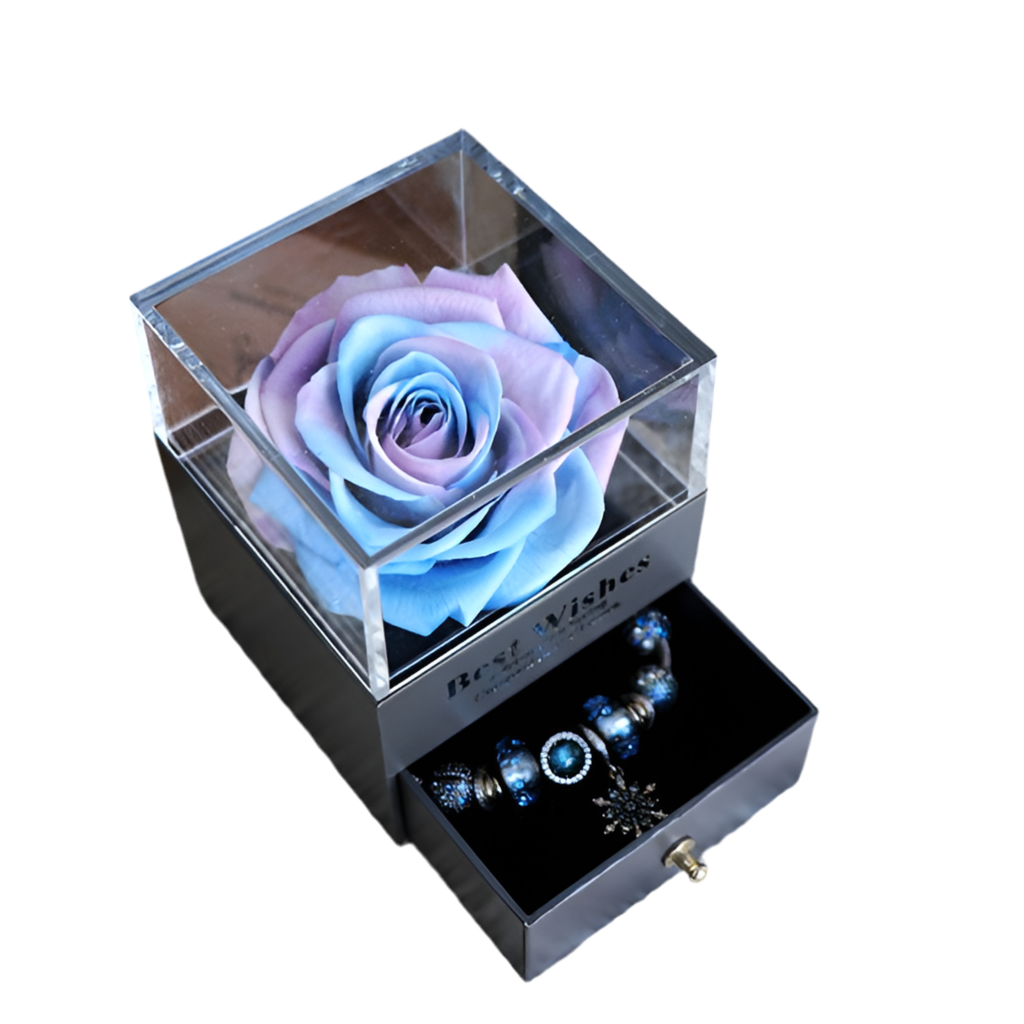 Eternal Flower Rose Jewelry Box for Birthday Presents Valentines Day Wedding Gift