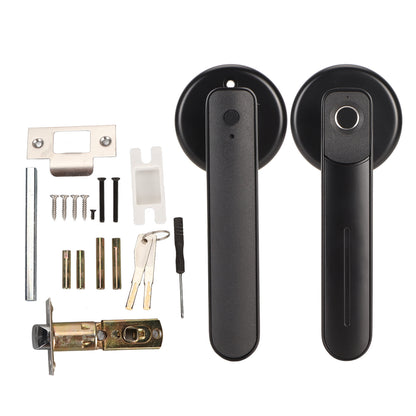 Fingerprint Door Handle 30 Groups Fingerprint High Safety Biological Recognition Smart Lock for Door with Key